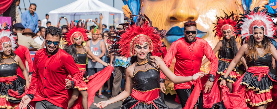 Goa carnival festival celebration red