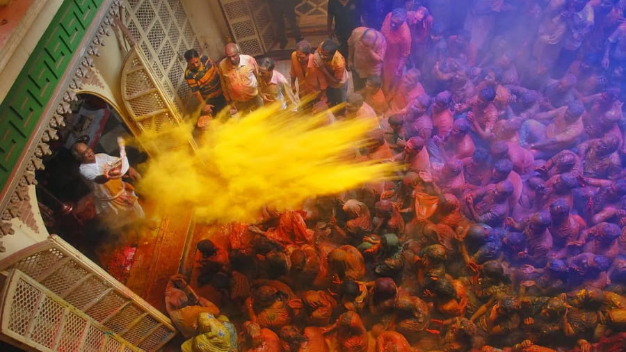 When will Holi be celebrated in Vrindavan in 2026 