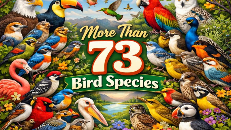 More Than 73 Bird Species
